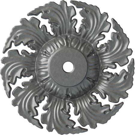 Ekena Millwork Needham Ceiling Medallion (Fits Canopies up to 4 1/4"), Hand-Painted Platinum, 14 5/8"OD x 2 1/4"P CM14NEPLS